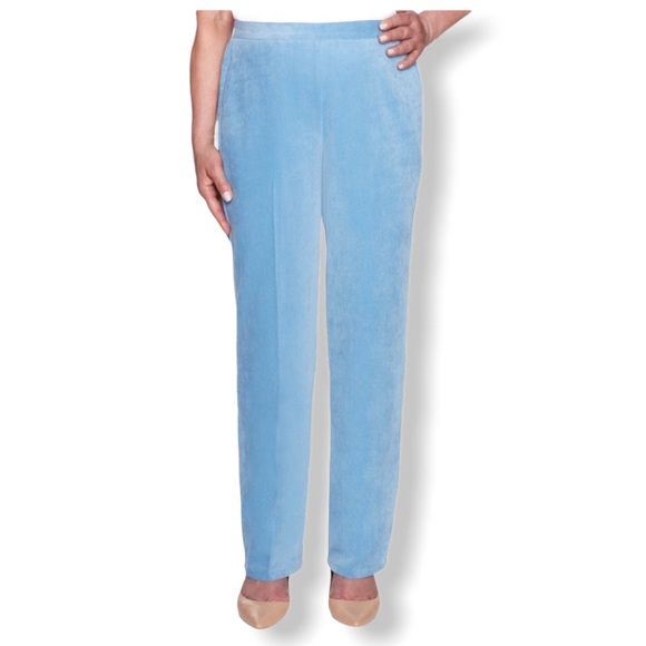 Alfred Dunner Pants - Alfred Dunner Soft Corduroy Blue Pull On Pants